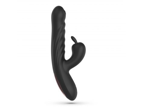 Wibrator króliczek Crushious Lapin silikonowy czarny USB 21,5 cm - 7
