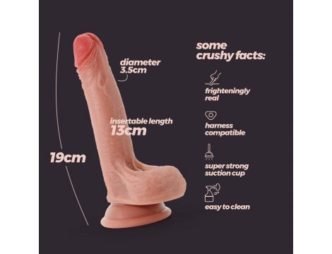 Dildo realistyczne Crushious Inviktus silikonowe 19 cm - 11
