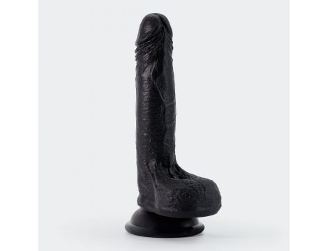 Dildo realistyczne Crushious Inviktus silikonowe czarne 19 cm - 4