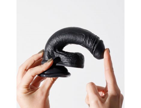 Dildo realistyczne Crushious Inviktus silikonowe czarne 19 cm - 10