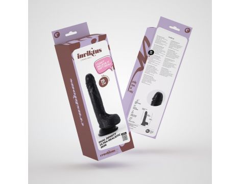 Dildo realistyczne Crushious Inviktus silikonowe czarne 19 cm - 8