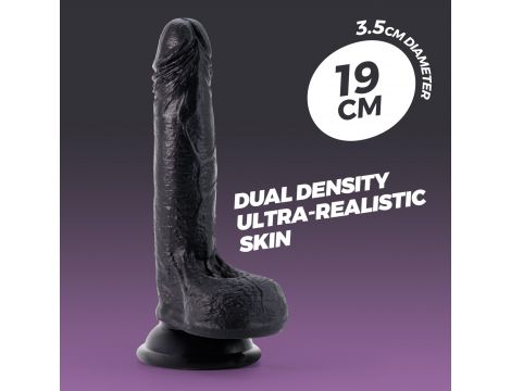 Dildo realistyczne Crushious Inviktus silikonowe czarne 19 cm - 9
