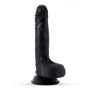Dildo realistyczne Crushious Inviktus silikonowe czarne 19 cm - 2