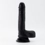 Dildo realistyczne Crushious Inviktus silikonowe czarne 19 cm - 3
