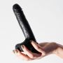 Dildo realistyczne Crushious Inviktus silikonowe czarne 19 cm - 6
