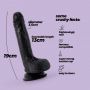Dildo realistyczne Crushious Inviktus silikonowe czarne 19 cm - 8