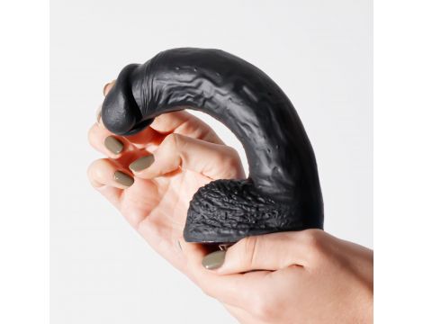 Dildo realistyczne silikonowe Inviktus Crushious 22 cm czarny - 11