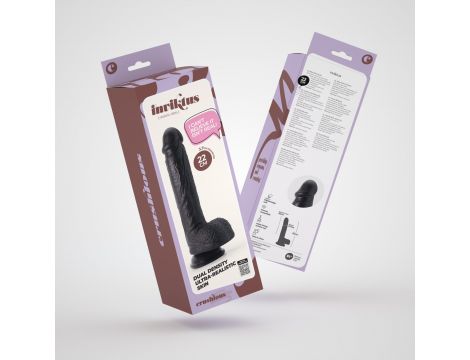 Dildo realistyczne silikonowe Inviktus Crushious 22 cm czarny - 10