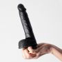 Dildo realistyczne silikonowe Inviktus Crushious 22 cm czarny - 7