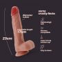 Dildo realistyczne Crushious Inviktus 9 cieliste 23 cm płynny silikon - 8
