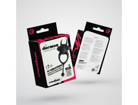 CRUSHIOUS DAEMON VIBRATING COCKRING BLACK - 8