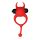 Pierścień erekcyjny wibrujący Daemon Crushious czerwony silikonowy 12,5 cm
