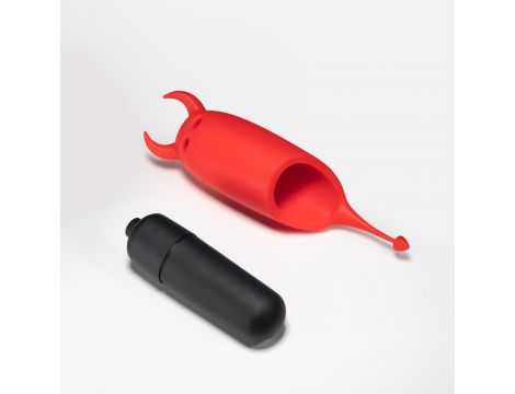 CRUSHIOUS O-PET DEVIL WITH 10 VIBRATION BULLET RED - 9
