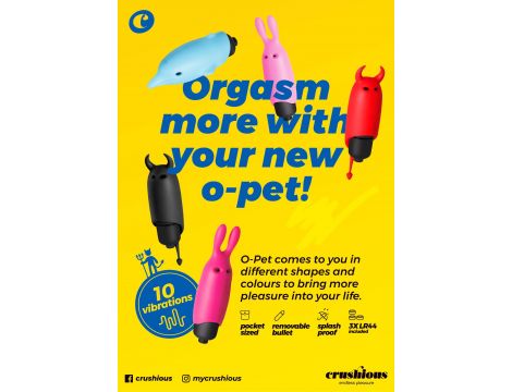 CRUSHIOUS O-PET DEVIL WITH 10 VIBRATION BULLET RED - 8