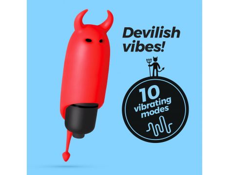 CRUSHIOUS O-PET DEVIL WITH 10 VIBRATION BULLET RED - 10