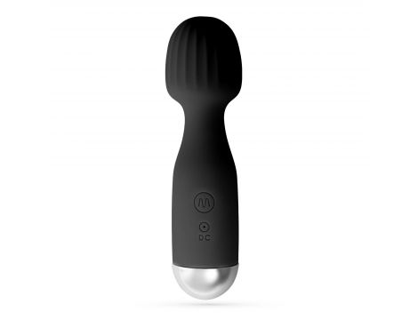 Mini wibrator wand Crushious Wanderlust czarny USB 15 cm