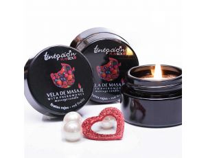 Świeca do masażu z feromonami Tentación Play Sex czerwone owoce 20ml
