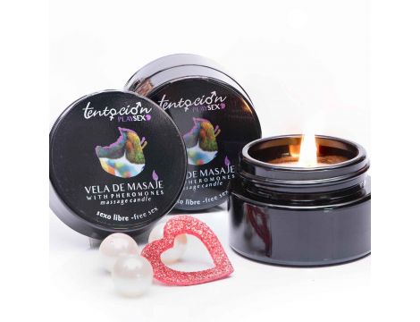 Świeca do masażu z feromonami Free Sex 20 ml Tentación Play Sex