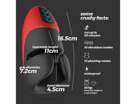 Masturbator wibrujący Pancho Crushious z zaciskiem 16,5 cm - 7