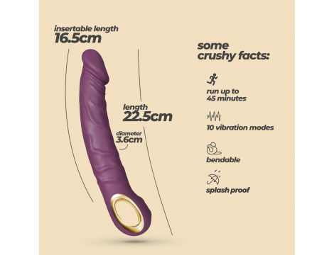 CRUSHIOUS MAGNUS BEND FLEXIBLE VIBRATOR PURPLE - 6
