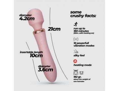 Masażer wibracyjny Crushious Jinx z grzaniem 21 cm - 6