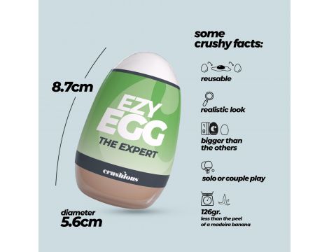 Masturbator jajko Crushious Ezy Egg 8,7 cm - 10