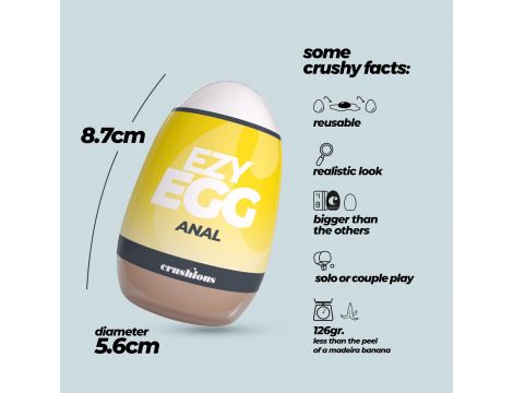 Masturbator analny Crushious Ezy Egg 8,7 cm - 7
