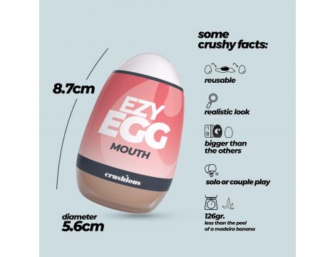 Masturbator jajko Crushious Ezy Egg oralny 8,7 cm - 9