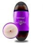 Masturbator Happy Cup dwuotworowy fioletowy 19 cm - 3