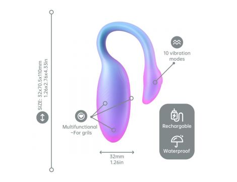 Wibrator noszony Magic Motion Flamingo Max niebieski z aplikacją - 14