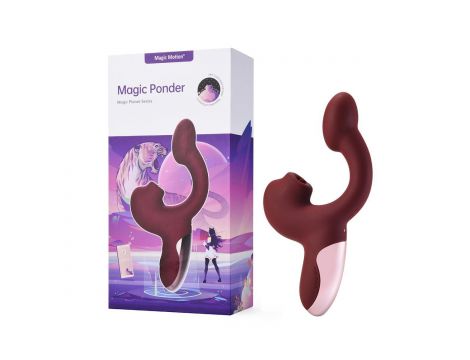 Wibrator Magic Ponder z lizaniem i aplikacją czerwony - 3