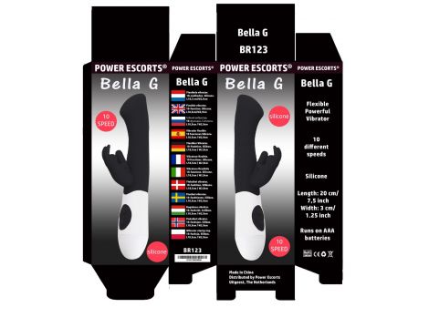 Wibrator punktu G Bella G Power Escorts czarny 20 cm