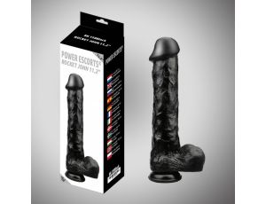 Rocket john black dildo 11,2 inch / 28,5 cm