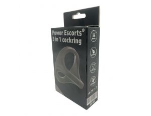 Power Escorts - BR185 - 3 In 1 Cockring - Super Flexible - Colour box
