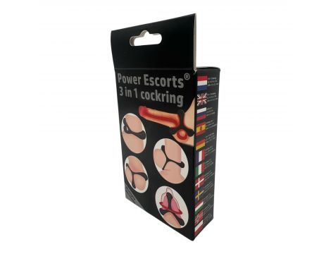 Power Escorts - BR185 - 3 In 1 Cockring - Super Flexible - Colour box - 2