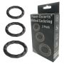 Power Escorts - BR186 - Ribbed Cockring - 3 Pack Cockring Set - 3
