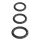Power Escorts - BR186 - Ribbed Cockring - 3 Pack Cockring Set