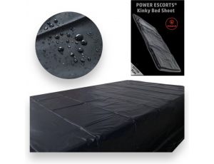 Power Escorts - BR190 - Kinky Bed Sheet Black - 160 x 227 CM
