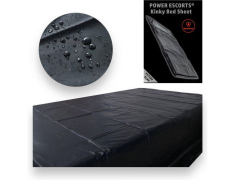 Power Escorts - BR190 - Kinky Bed Sheet Black - 160 x 227 CM