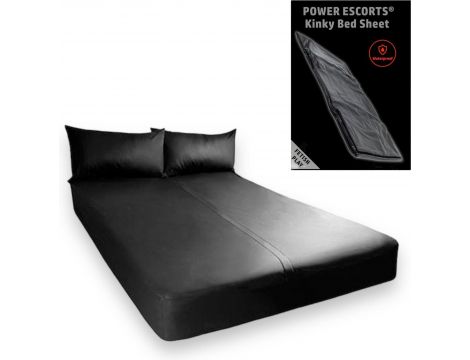 Power Escorts - BR190 - Kinky Bed Sheet Black - 160 x 227 CM - 2