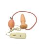 Wibrujący korek analny pompowany Power Escorts silikonowy 10 cm miąższowy - 3