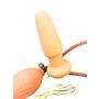 Wibrujący korek analny pompowany Power Escorts silikonowy 10 cm miąższowy - 5