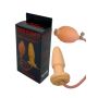 Wibrujący korek analny pompowany Power Escorts silikonowy 10 cm miąższowy - 4