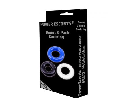 Pierścienie erekcyjne donut Power Escorts 3 sztuki TPE - 6