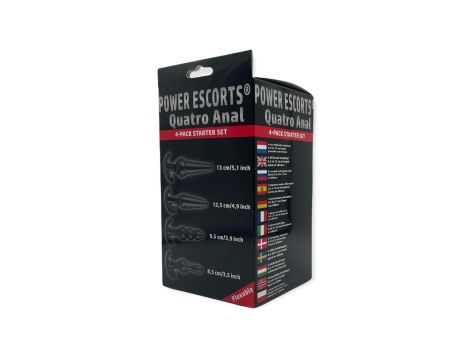 Plug-Quatro Anal Plugs Starter Set- 4-Pack Black - 3