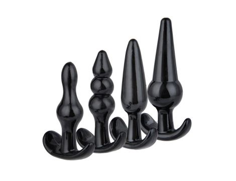 Plug-Quatro Anal Plugs Starter Set- 4-Pack Black - 5