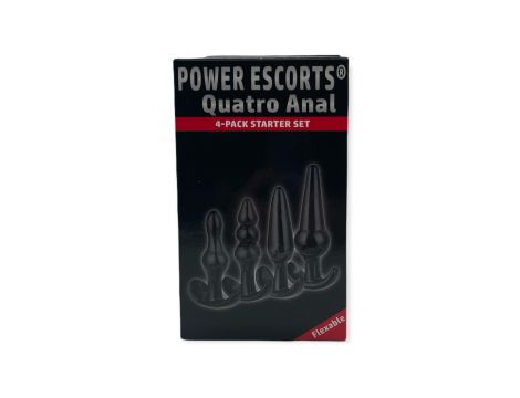 Plug-Quatro Anal Plugs Starter Set- 4-Pack Black - 8