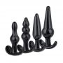Plug-Quatro Anal Plugs Starter Set- 4-Pack Black - 6