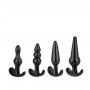 Plug-Quatro Anal Plugs Starter Set- 4-Pack Black - 7
