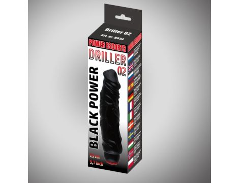 Driller 02 black 25 cm realistic vibrating - 2